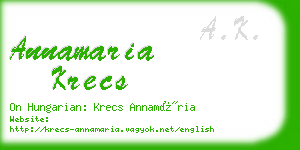 annamaria krecs business card